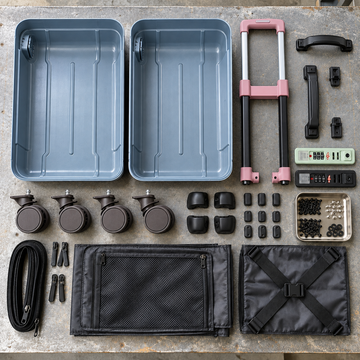 Luggage component supply chain